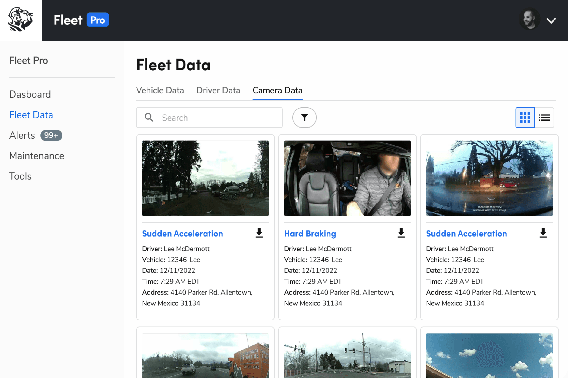 Fleet Pro Fleet PRO - Overview page